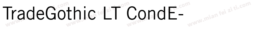 TradeGothic LT CondE字体转换